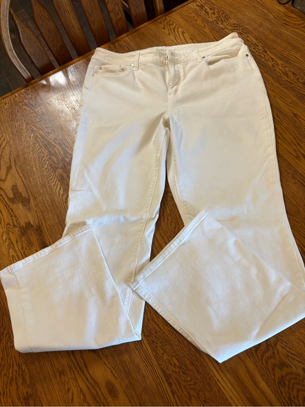 Chico's White Boot-Cut Jeans
